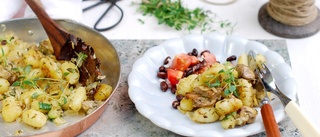 Middagstips: Krämig gnocchi med skogschampinjoner och timjan