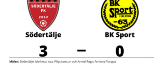 BK Sport föll mot Södertälje på bortaplan