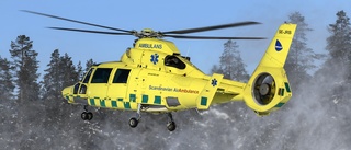 Påkört barn till sjukhus med helikopter