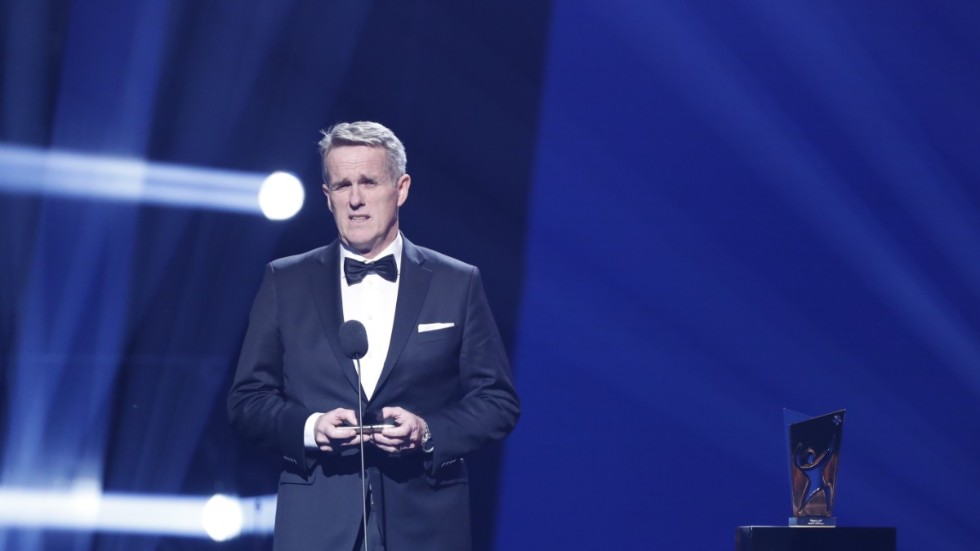 Årets ledare Vésteinn Hafsteinsson vid Idrottsgalan 2022.