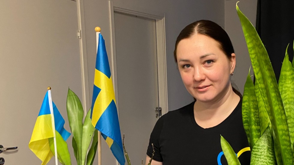 Anastasia Burnukina är en av de ukrainska flyktingar i Nyköping som äntligen får chansen att studera svenska.  
