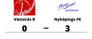 Nyköpings FK vann i tre raka set borta mot Västerås B