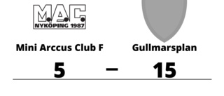 Tung förlust för Mini Arccus Club F hemma mot Gullmarsplan