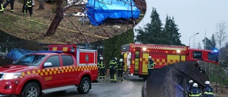 Brand utanför villa – vittnet: "Två meter höga lågor" ✓Kajak fattade eld ✓Frigolit i husgrunden
