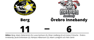 Berg avgjorde matchserien mot Örebro Innebandy