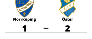 Förlust med 1-2 för Norrköping mot Öster