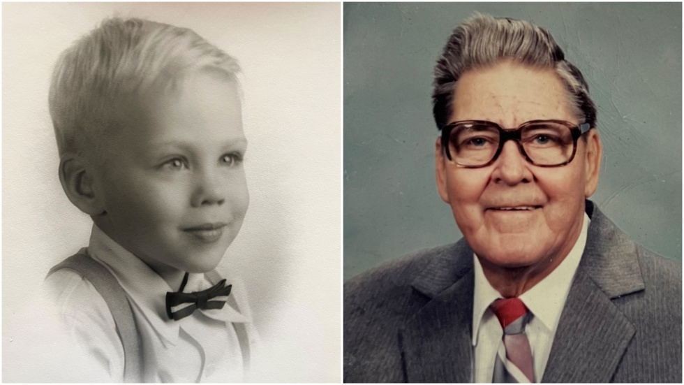 Neal Smatresk says that his Swedish roots have influenced his upbringing. On the left is Neal at four years old, and on the right is his father, Carl Edwin Smatresk.