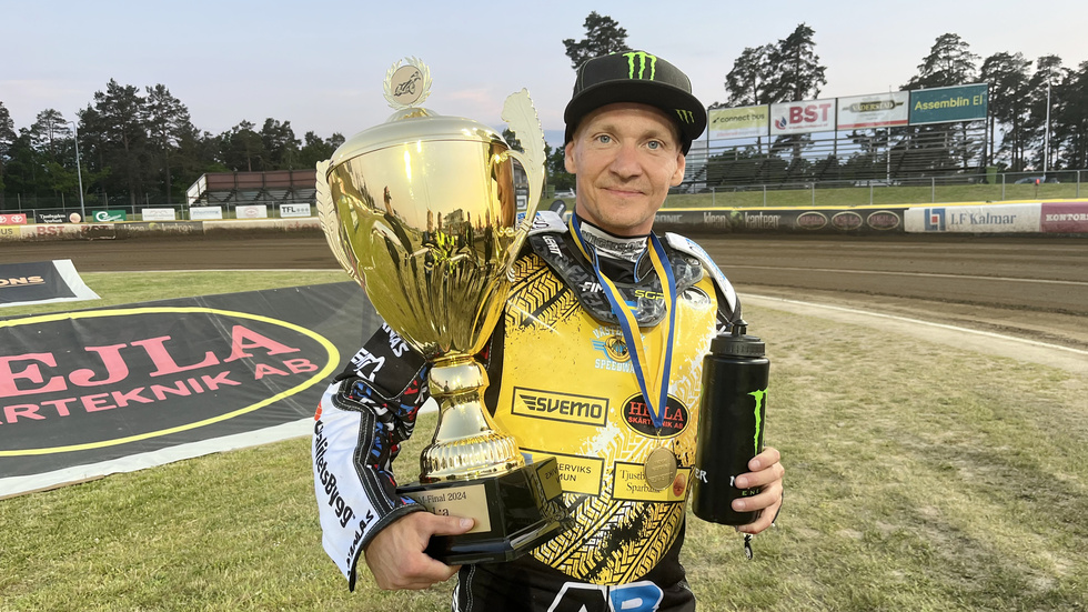 Fredrik Lindgren vann sitt fjärde SM-guld. "Skönt att visa att man är bäst i Sverige", sa han efteråt.