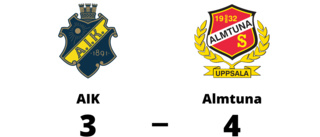 Almtuna segrade mot AIK i förlängningen