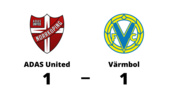 Värmbol fixade en poäng mot ADAS United