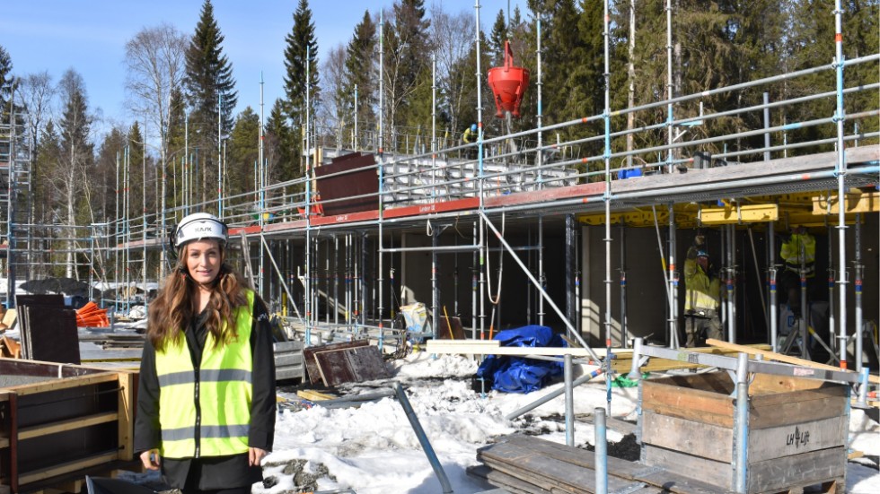 Work has started on the second floor, notes project manager Alexandra Miller from Skebo, when she visits the construction site.