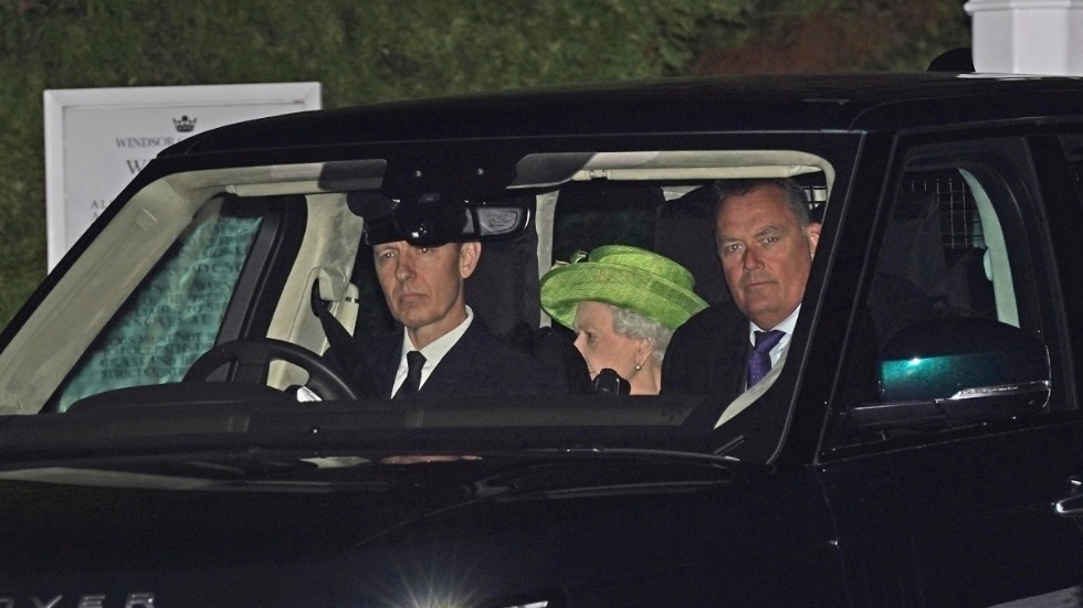 Storbritanniens drottning Elizabeth II under söndagen.