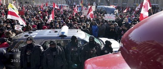 Protester i Ottawa inne på andra veckan