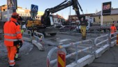 Vattenläcka i centrala Skellefteå lagad – gata fortfarande avstängd