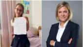 Malin, 8, skrev brev till statsministern om Ukrainakriget – nu har hon fått svar