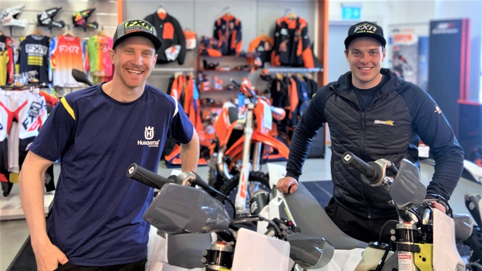 Filip Bengtsson och Oscar Blom, Vimmerby MS, är två av förarna som kommer att köra helgens enduro-SM i Vimmerby.