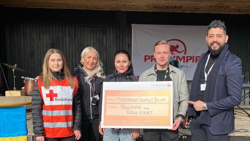 Insamlingen som genomfördes av elever och personal på Prolympia inbringade hela 75 000 kronor. Som Röda Korset nu kommer att använda för att hjälpa krigsdrabbade i Ukraina.