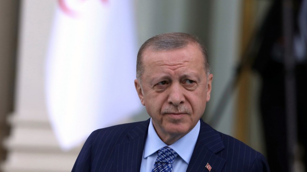 Turkiets president Recep Tayyip Erdogan säger att han inte accepterar "terroristorganisationer" i Nato. Arkivbild.