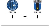 Oavgjort för Sirius borta mot Täby FK