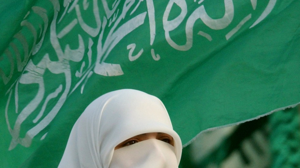 Tysklands regering vill förbjuda Hamas gröna flagga. Arkivbild.