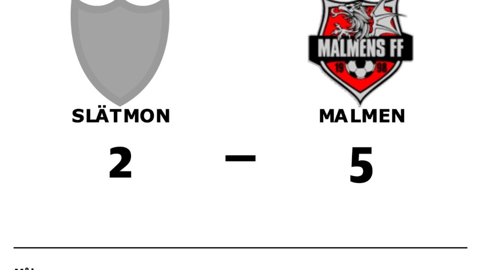 Slätmons BK förlorade mot Malmens FF