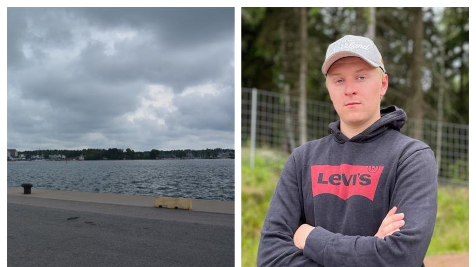 19-årige Albin Drott blev vittne till dödsolyckan på Skeppsbrokajen i Västervik och hoppade i vattnet för att rädda kvinnan.  