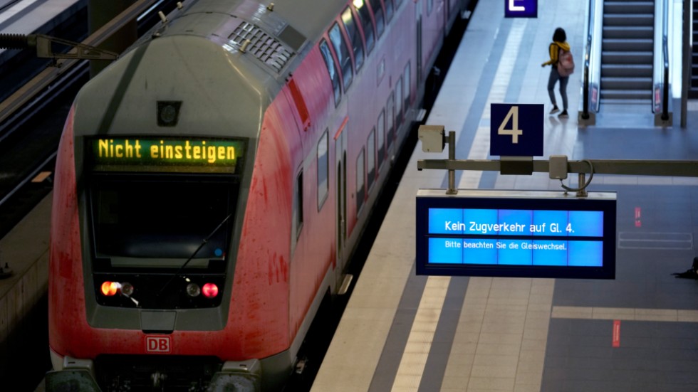 Ingen påstigning. Hundratals tåg påverkas av den tyska lokförarstrejken.