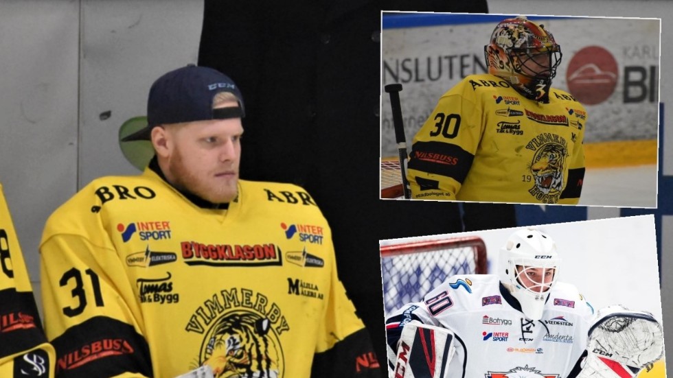 Gustav Bågenvik är redo att axla förstarollen mellan stolparna i Vimmerby Hockey.