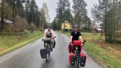Franska bagare på cykel fick husrum i Jävrebodarna: "Det är väldigt kallt"