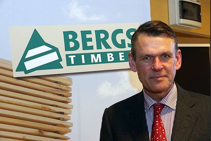 Peter Nilsson, vd Bergs Timber, som redovisar en vinst på 38 miljoner kronor andra kvartalet.