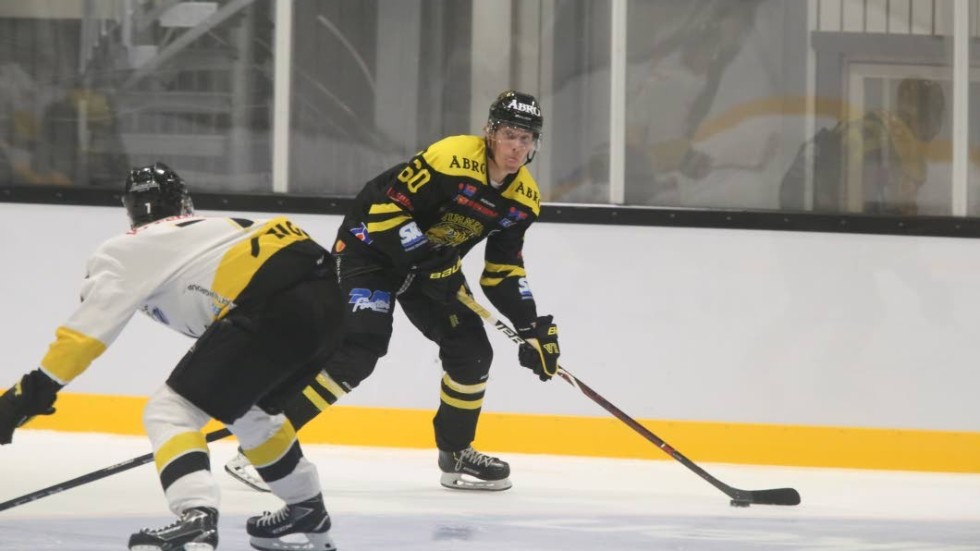 Nyförvärvet Henrik Eriksson gjorde mål för Vimmerby Hockey.