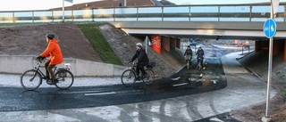 Här testar vi stans nya cykelväg