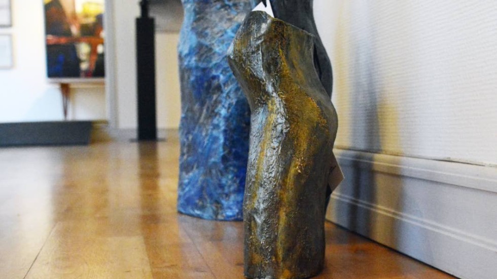 Flera av Catarina Holmströms "klänningar" finns på galleriet.
