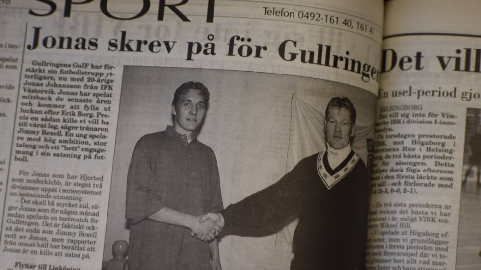 1998. Jonas Johansson är klar för Gullringens GoIF.