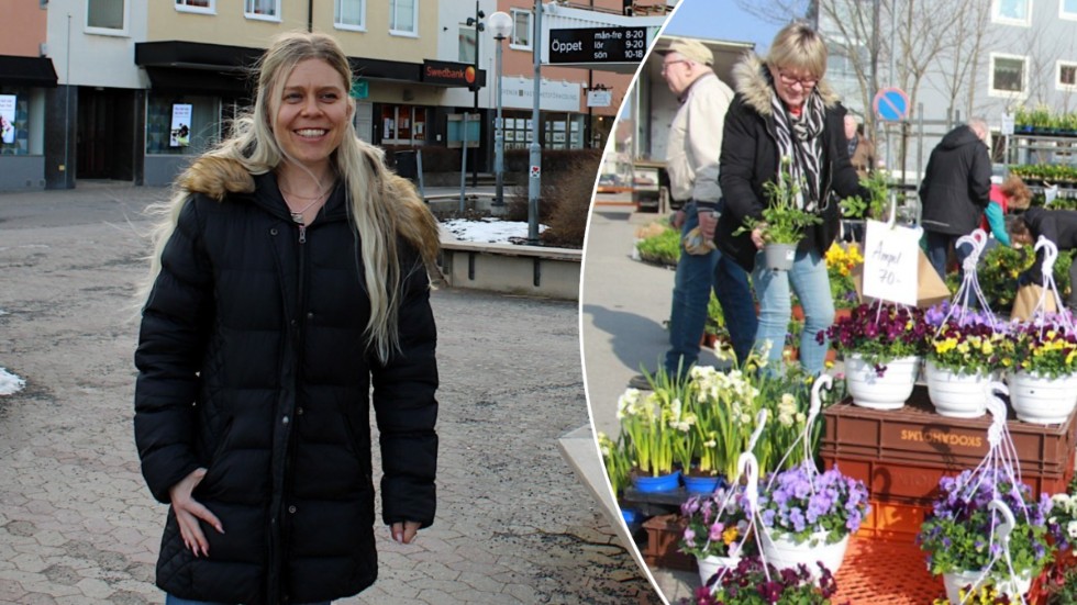 Jenny Nilsson tror att fredagar kommer att vara den stora torghandelsdagen i Hultsfred även i fortsättningen.