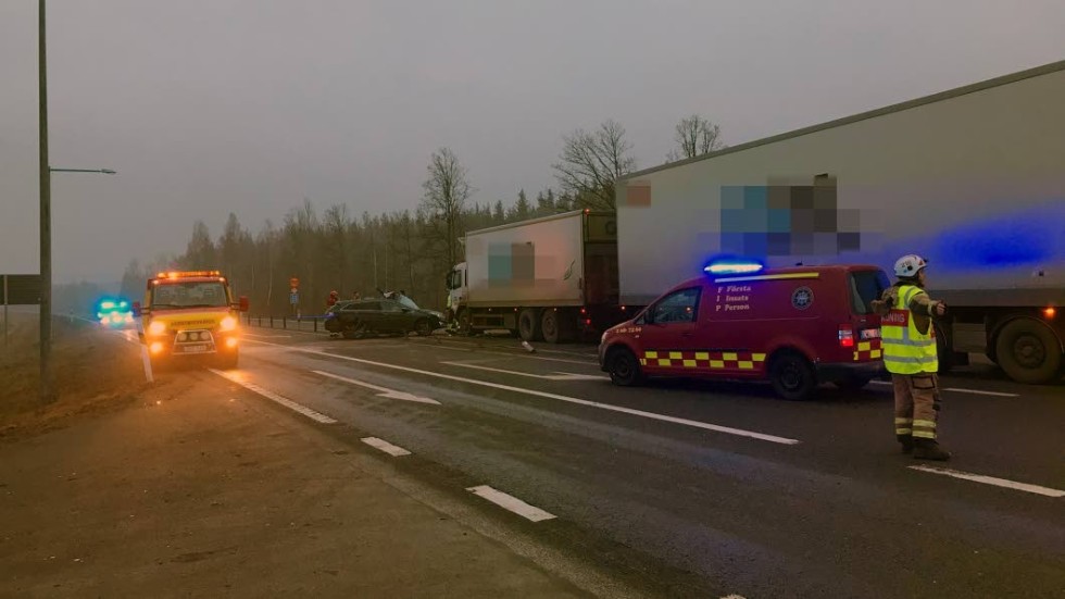 En allvarlig trafikolycka inträffade på tisdagsmorgonen vid Mörlunda.