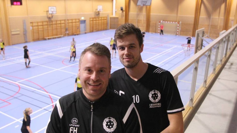 Tränaren Erik Hallin och nyckelspelaren Dennis Svensson ser fram emot premiären i division 1.