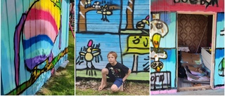 Elvaårige Oliver skapar cool graffiti hemma: "Så mycket idéer"
