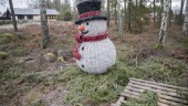 Snögubbe stulen från infart i Valla