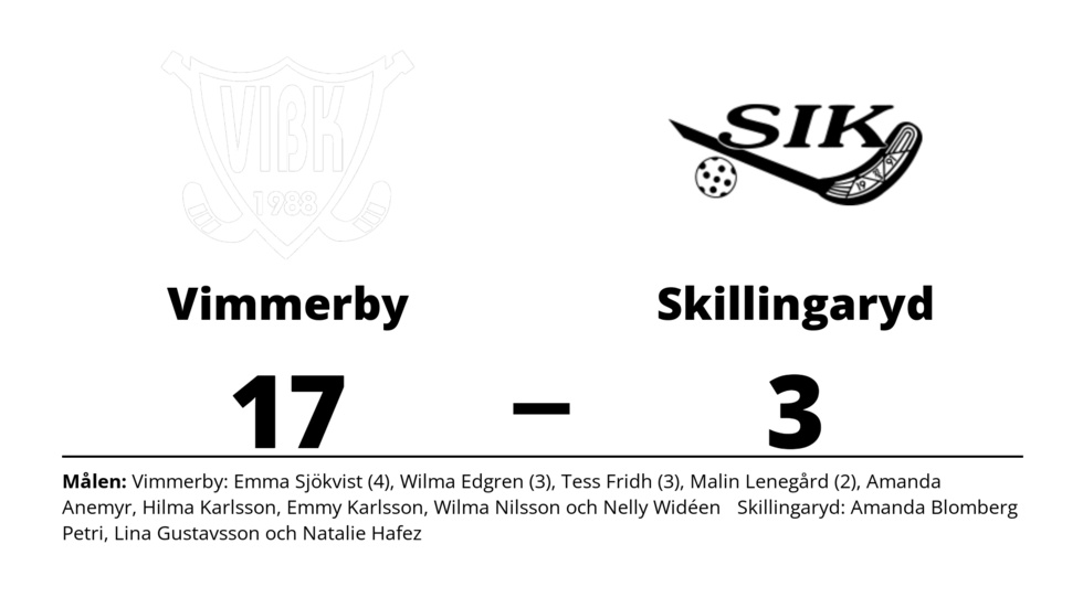 Vimmerby IBK vann mot Skillingaryds IK