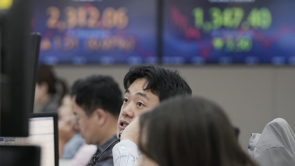 Full fart uppåt på kurserna på Seoulbörsen efter helgens blankningsförbud. Arkivbild