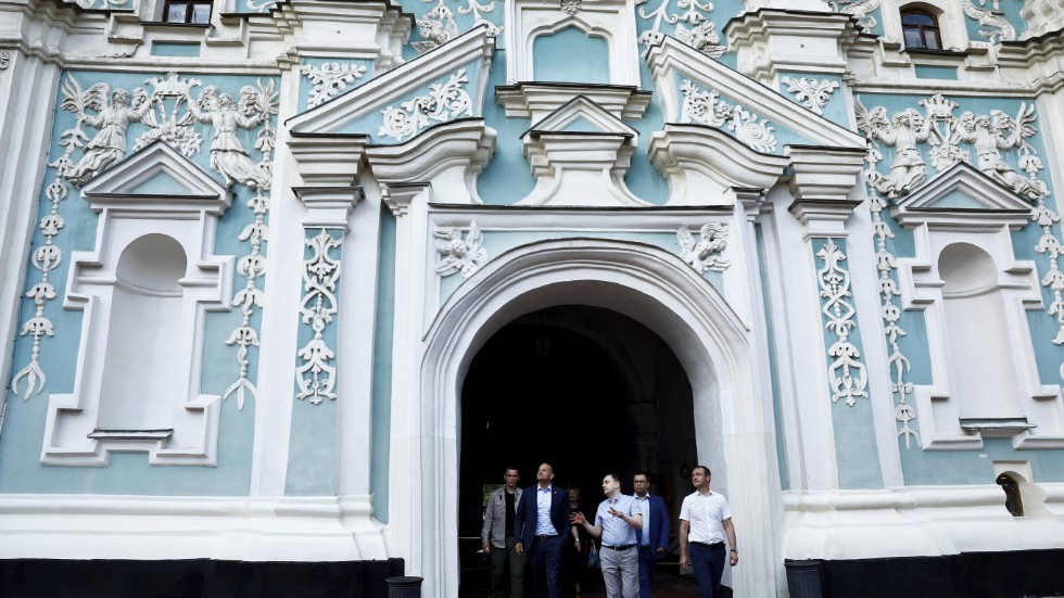 Sofiakatedralen i Kiev besöktes av Irlands premiärminister Leo Varadkar i juli. Arkivbild.