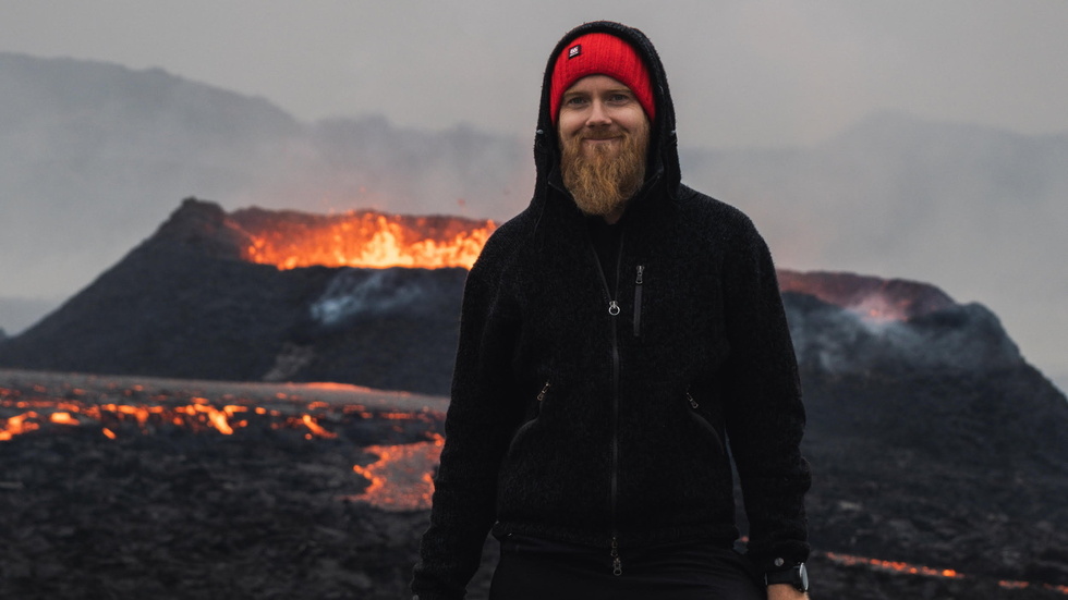 Jakob Vegerfors har dokumenterat flera tidigare vulkanutbrott.