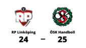 RP Linköping föll mot ÖSK Handboll med 24-25