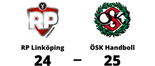 RP Linköping föll mot ÖSK Handboll med 24-25