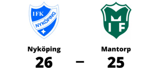 Mantorp föll med 25-26 mot Nyköping