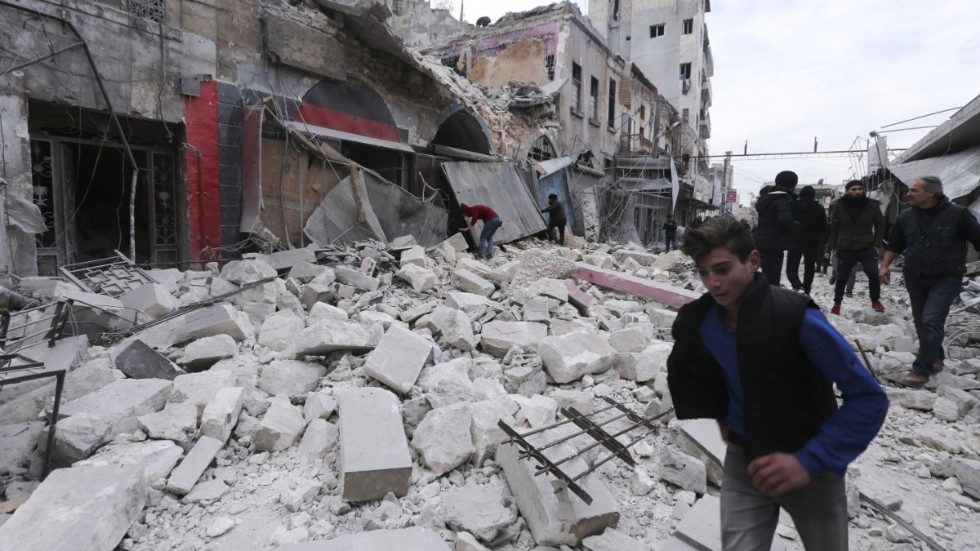 Bombning av Idlibprovinsen i januari, skälet till det behövs en hållbar migrationspolitik.