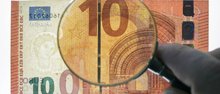 Stora mängder falska eurosedlar stoppade
