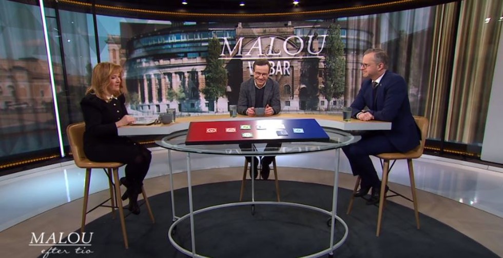 Ulf Kristersson och Mikael Damberg gästade på tisdagen Malou von Sivers i hennes program "Malous valbar" på TV4.