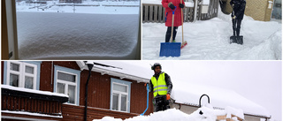 Snön har vräkt ner i Valdemarsvik: "Uppemot en halvmeter"